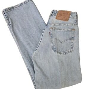 VTG 90s Levi's 565 Jeans 9 M Women's Rare Denim Wide Leg USA Made Red Tab